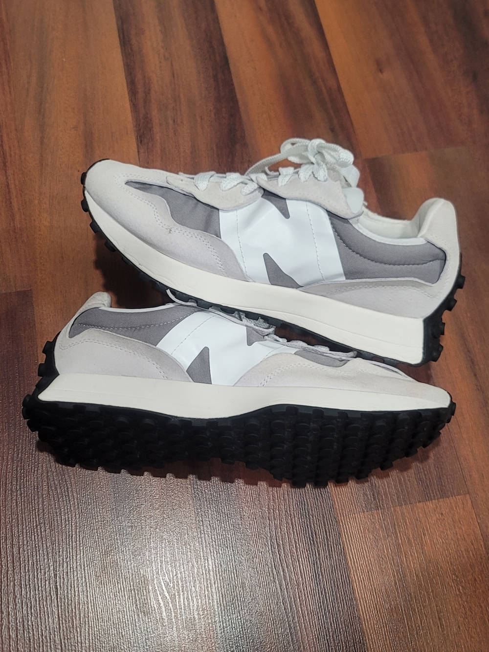 New Balance Men's Retro Runner Sneakers in White and Gray